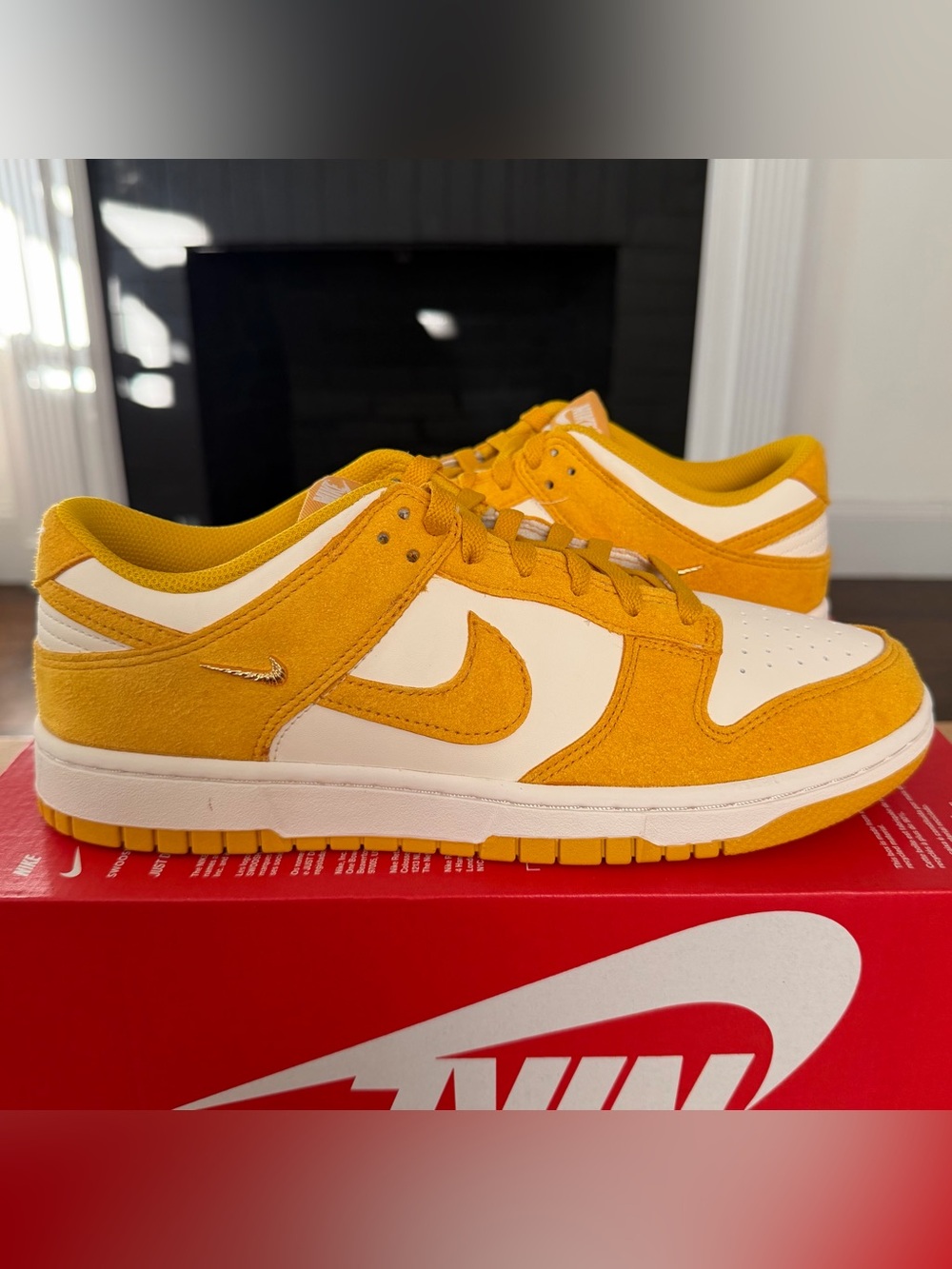Nike Dunk Low “Dark Sulfur” - Mini Swoosh - Womens Size 11 - (IB4417-101)